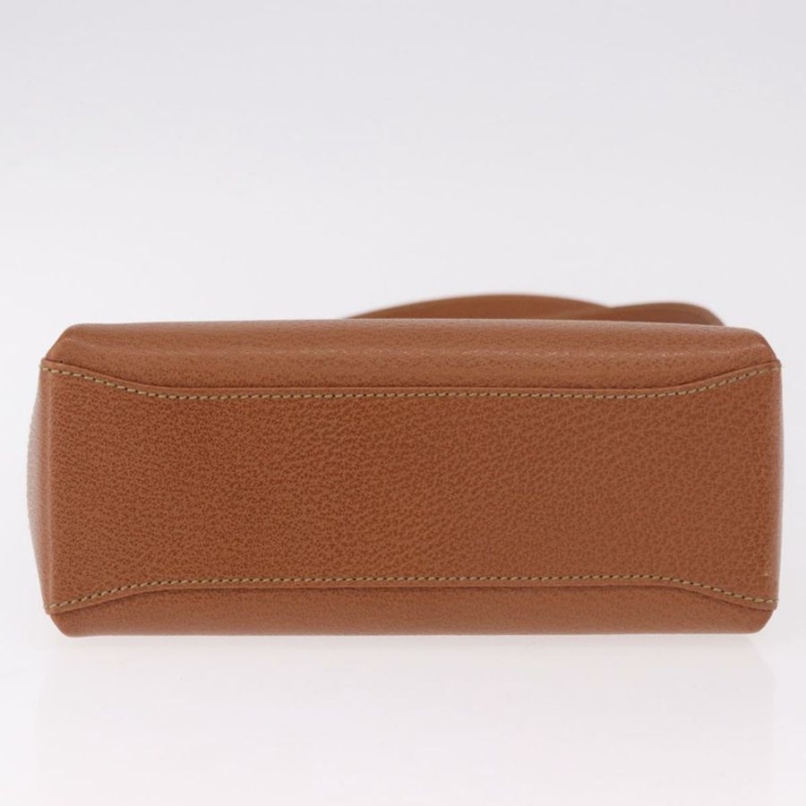 【日本直送】GUCCI 竹節手提包 皮革 兩用 棕色 金色 正品 185369-4