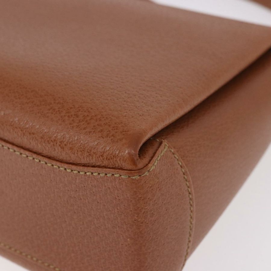 【日本直送】GUCCI 竹節手提包 皮革 兩用 棕色 金色 正品 185369-15