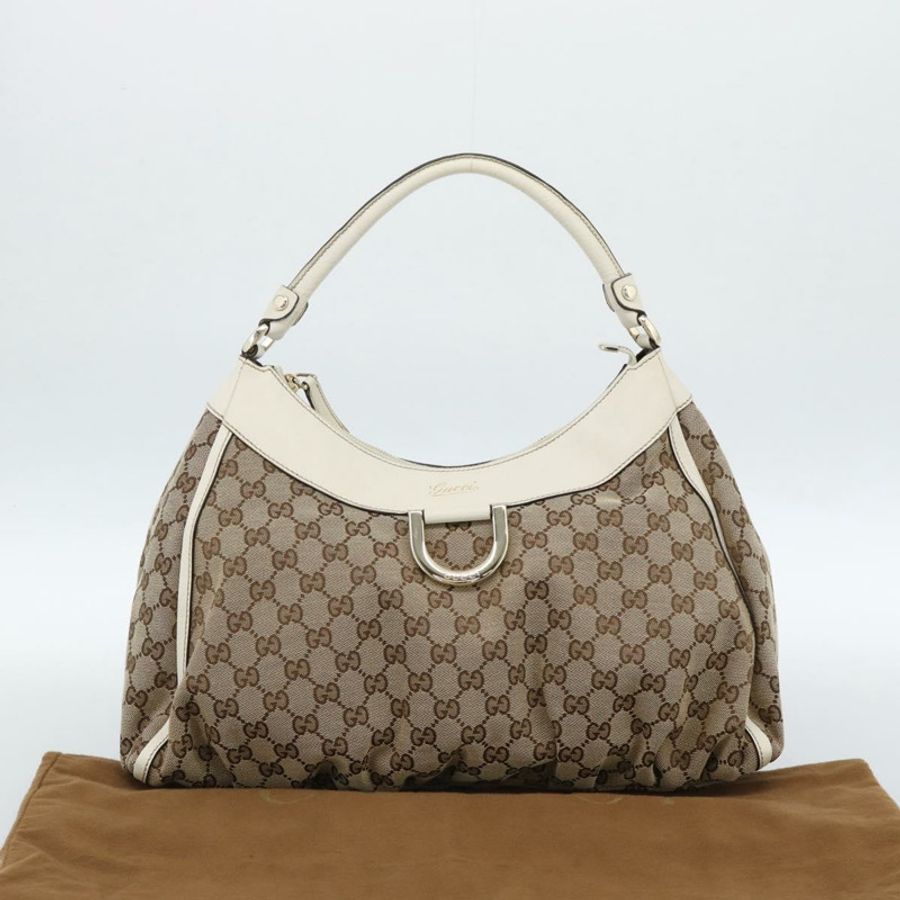 【日本直送】GUCCI GG帆布Abbey單肩包 米色/金色 189833 正品 184930V-11