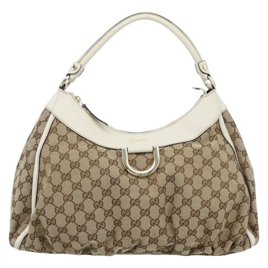 【日本直送】GUCCI GG帆布Abbey單肩包 米色/金色 189833 正品 184930V-12