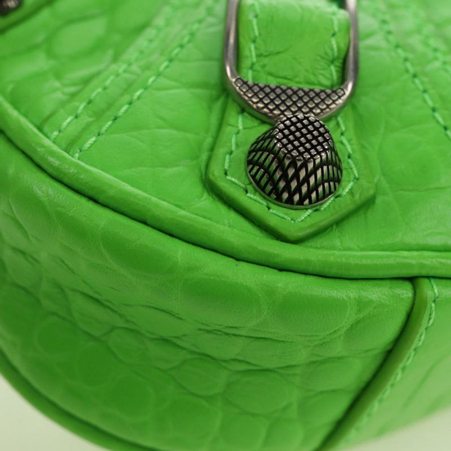 【日本直送】BALENCIAGA 鏈條 Le Cagole 迷你包 皮革 2way 綠色 695814 正品 185445M-15
