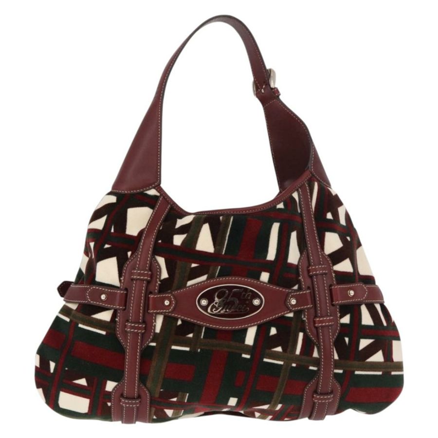 【日本直送】GUCCI Jackie 天鵝絨單肩包,綠色/金色,貨號 163804,正品編號 185371SM-1