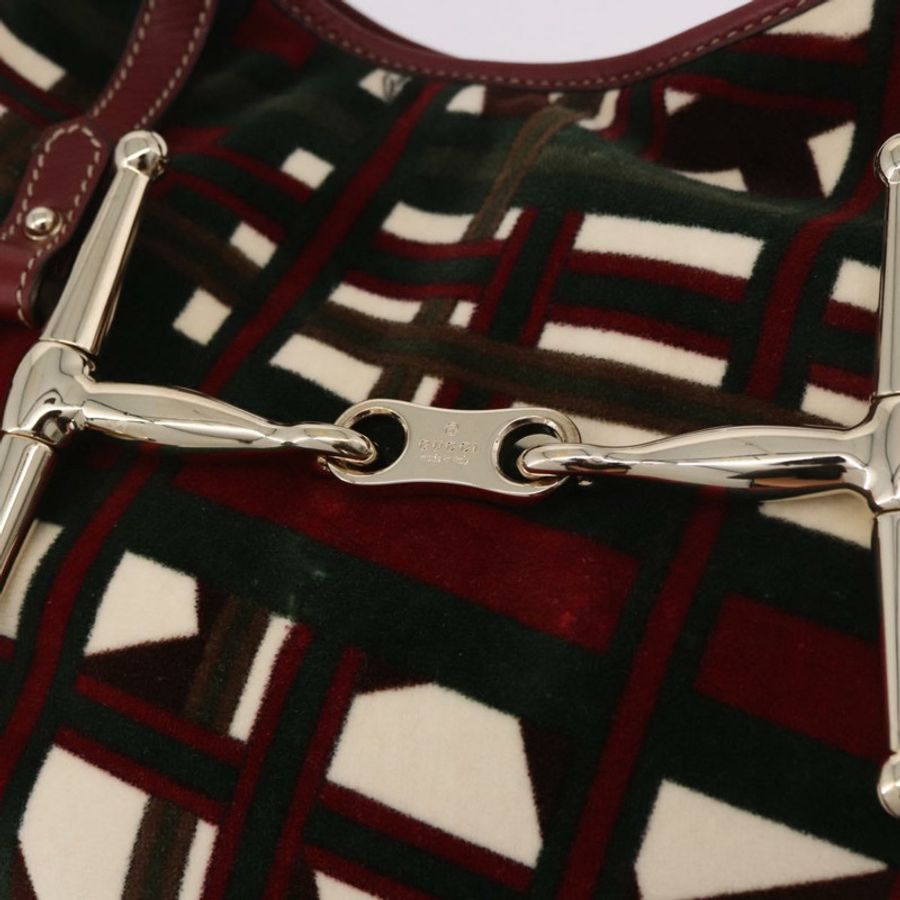 【日本直送】GUCCI Jackie 天鵝絨單肩包,綠色/金色,貨號 163804,正品編號 185371SM-17