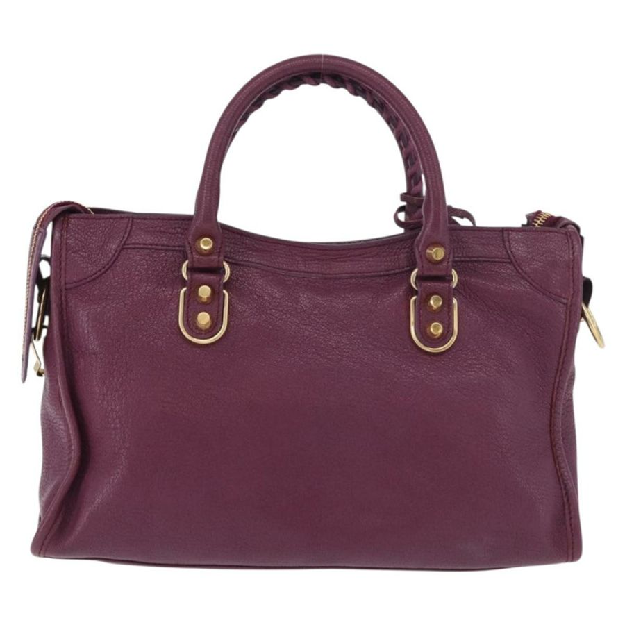 【日本直送】BALENCIAGA 經典金屬邊 City S 2way 紫色 432831 授權碼 185405SAM-1