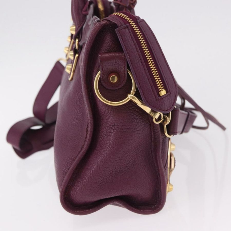 【日本直送】BALENCIAGA 經典金屬邊 City S 2way 紫色 432831 授權碼 185405SAM-3