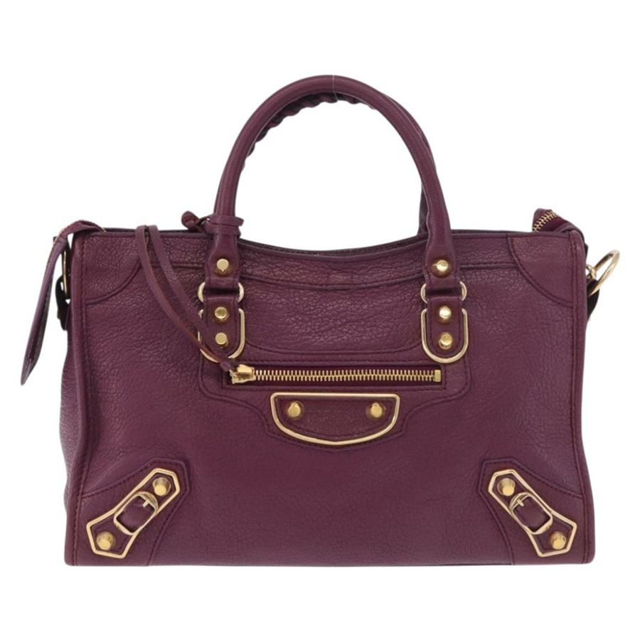 【日本直送】BALENCIAGA 經典金屬邊 City S 2way 紫色 432831 授權碼 185405SAM-12
