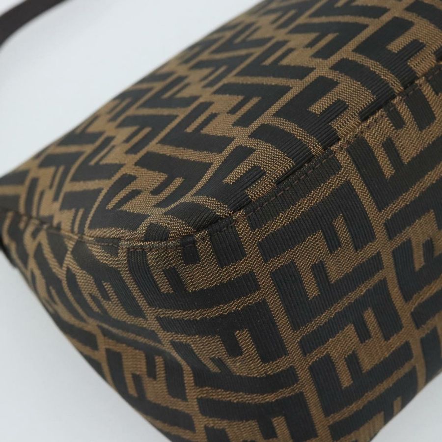 【日本直送】FENDI Zucca帆布Mamma Baguette單肩包 黑色棕色 正品 185374V-15