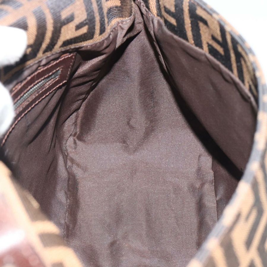 【日本直送】FENDI Zucca帆布Mamma Baguette單肩包 黑色棕色 正品 185374V-17