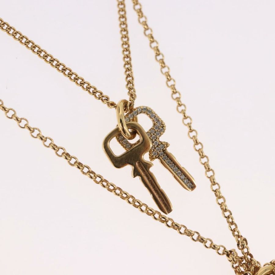 【日本直送】路易威登 LV 鎖形項鍊 金屬 金色 M01593 LV 正品 185417SAM-3