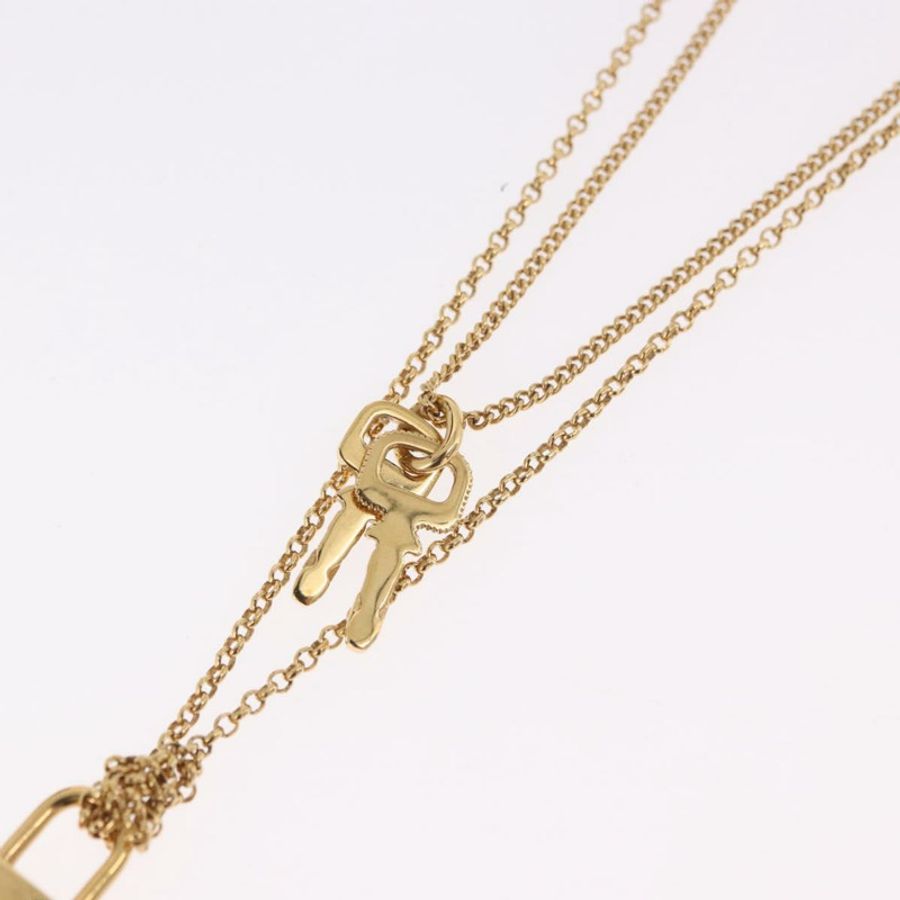【日本直送】路易威登 LV 鎖形項鍊 金屬 金色 M01593 LV 正品 185417SAM-10