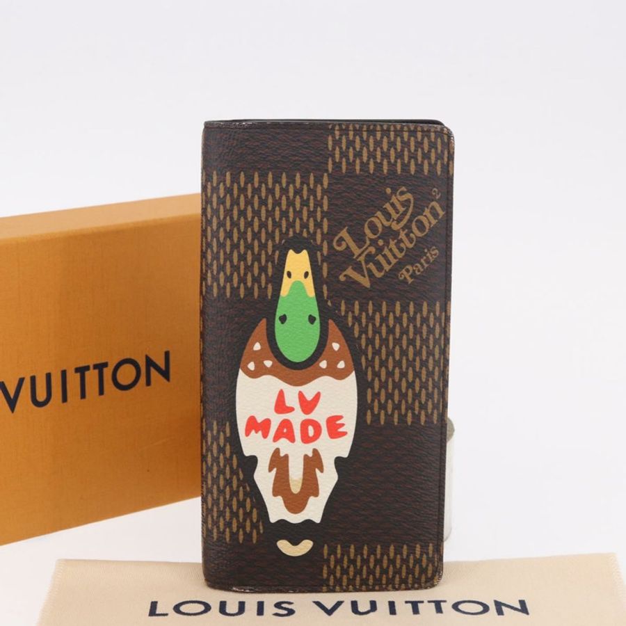 【日本直送】路易威登 Damier Ebene Giant LV × NIGO Portefeuille Braza 正品 185414SAV-11