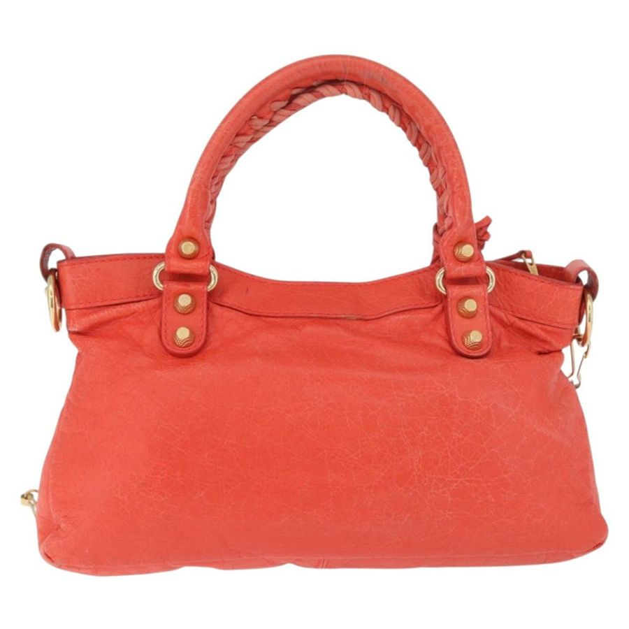 【日本直送】BALENCIAGA The First 手提包 皮革 2way 橙色金色 285433 正品 185363V-1