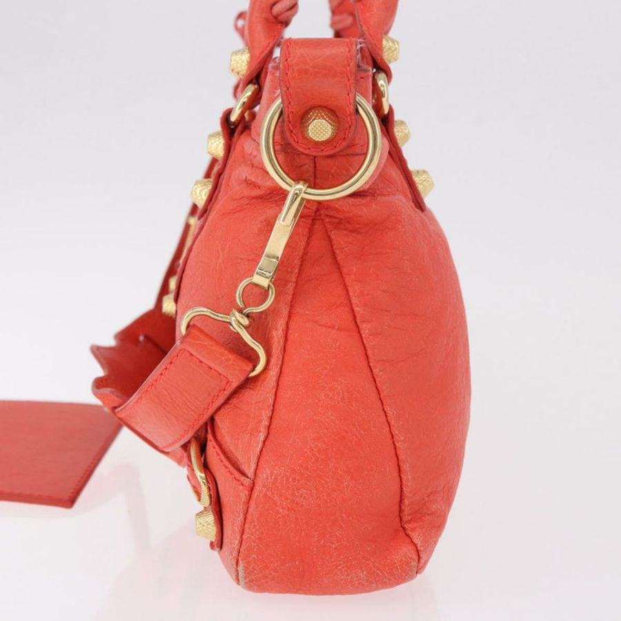 【日本直送】BALENCIAGA The First 手提包 皮革 2way 橙色金色 285433 正品 185363V-2