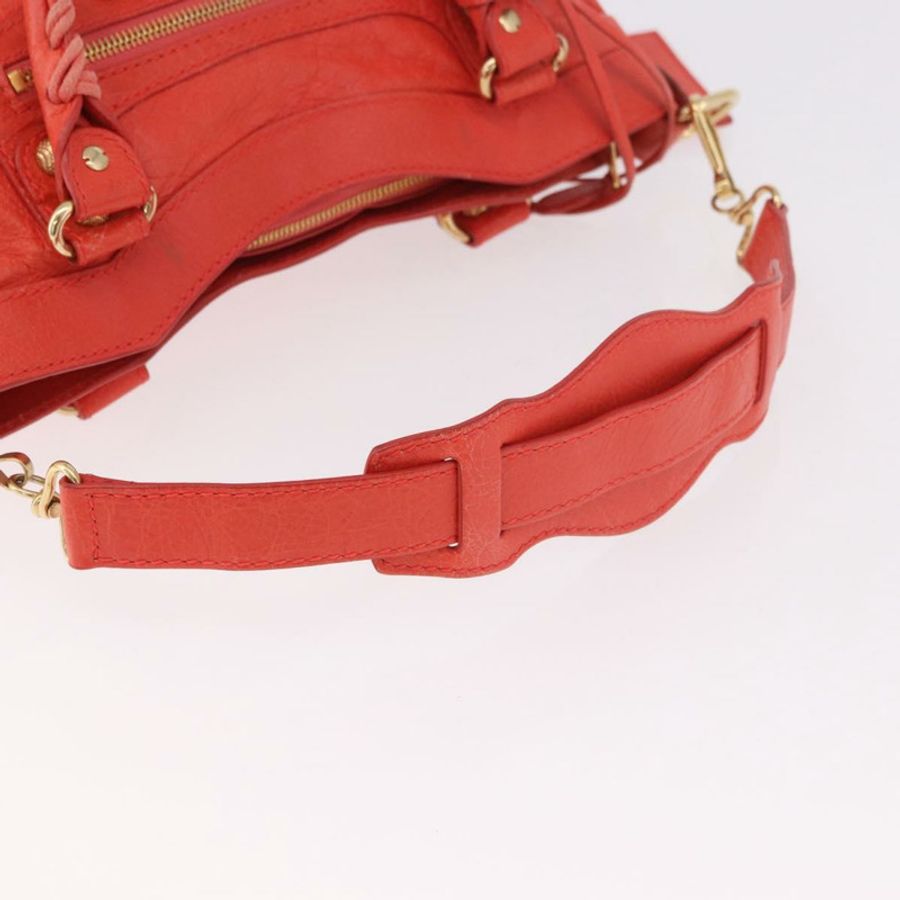 【日本直送】BALENCIAGA The First 手提包 皮革 2way 橙色金色 285433 正品 185363V-8