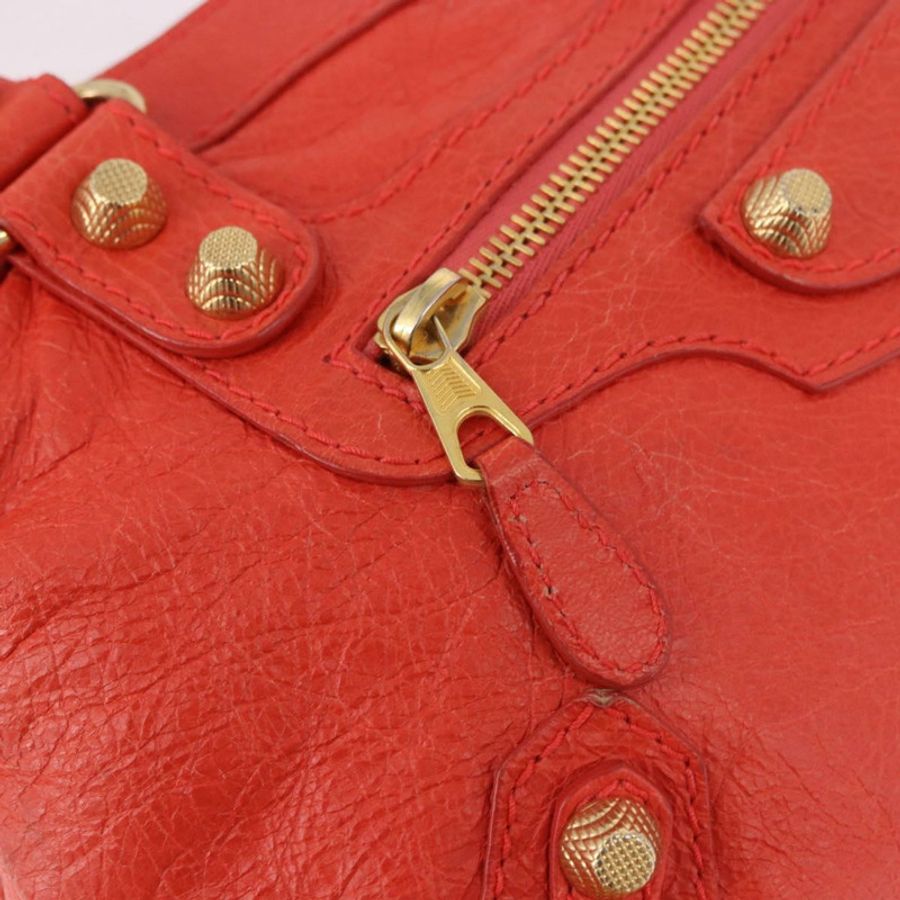【日本直送】BALENCIAGA The First 手提包 皮革 2way 橙色金色 285433 正品 185363V-18