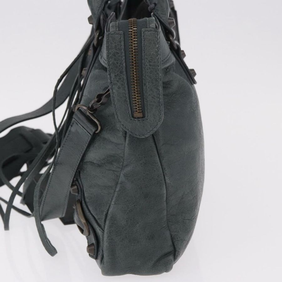 【日本直送】BALENCIAGA The Town 手提包 皮革 2way 綠色 240579 正品 185448M-2