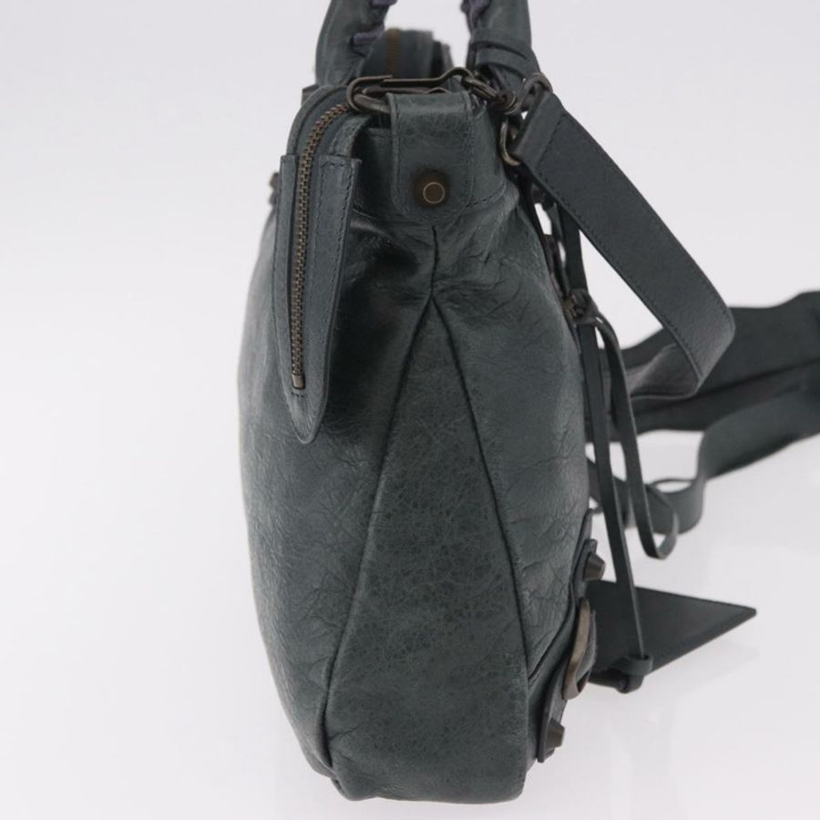 【日本直送】BALENCIAGA The Town 手提包 皮革 2way 綠色 240579 正品 185448M-3