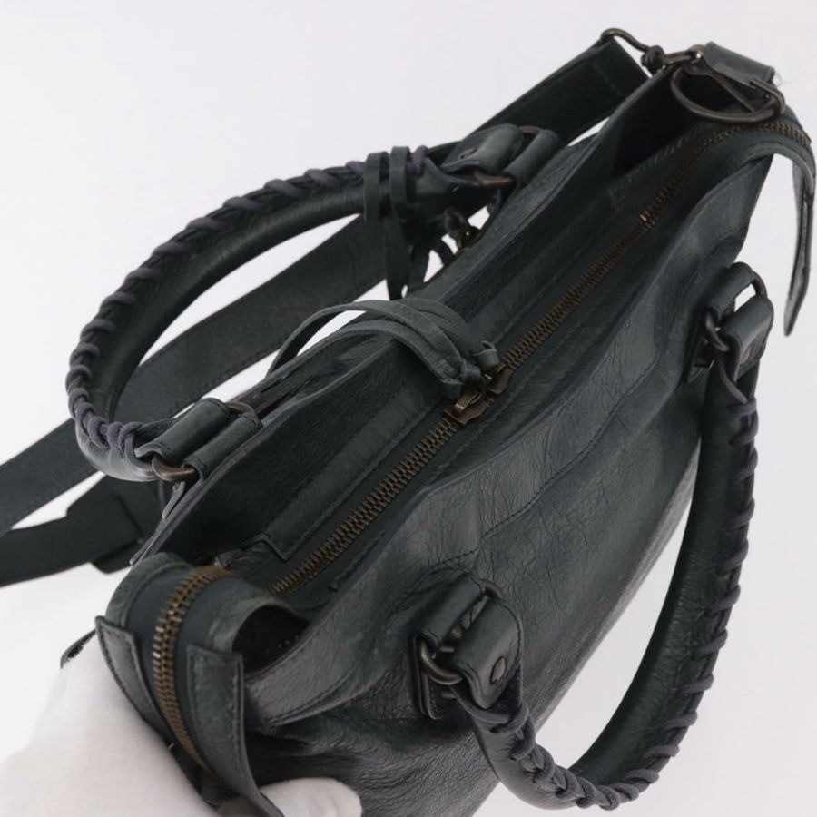 【日本直送】BALENCIAGA The Town 手提包 皮革 2way 綠色 240579 正品 185448M-5