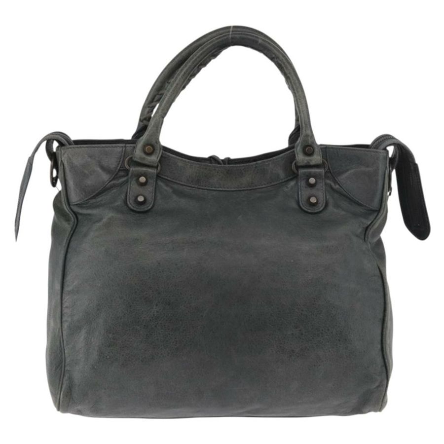 【日本直送】BALENCIAGA Vero 手提包 皮革 兩用 灰色 235216 正品 185366V-1