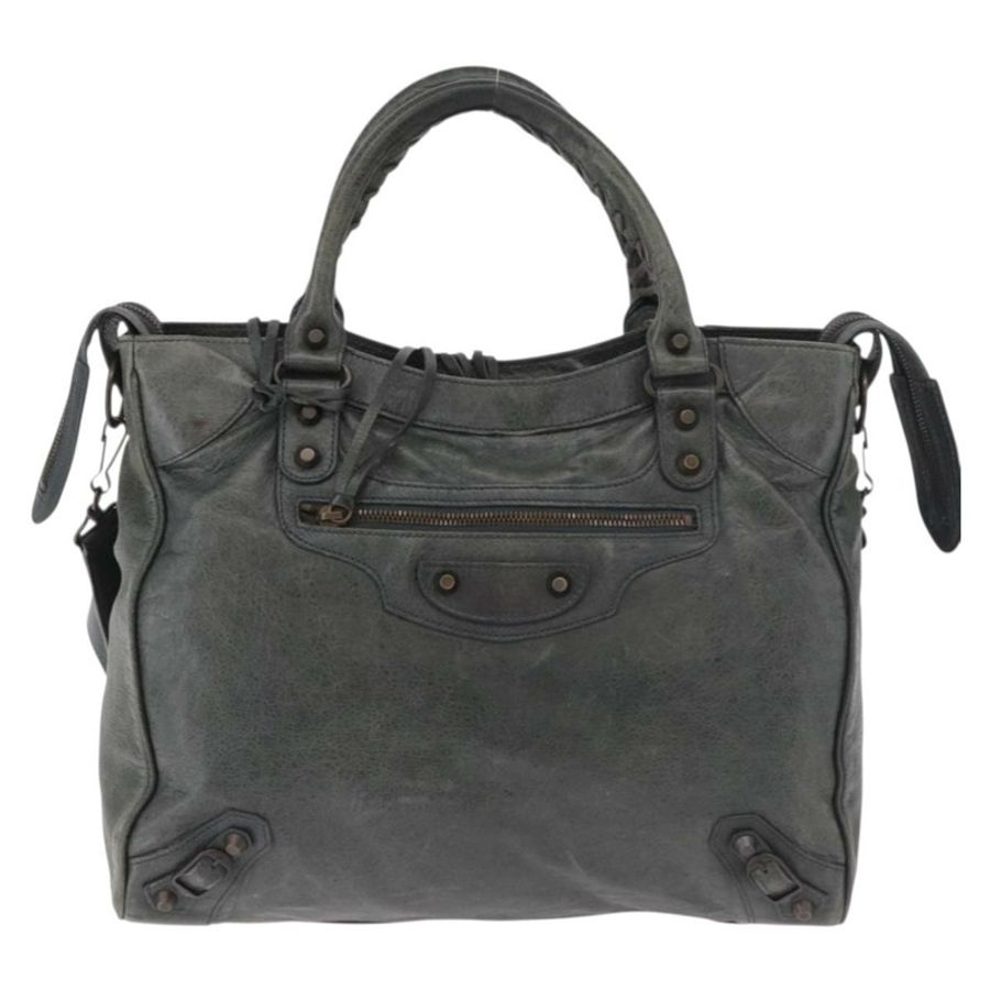 【日本直送】BALENCIAGA Vero 手提包 皮革 兩用 灰色 235216 正品 185366V-12