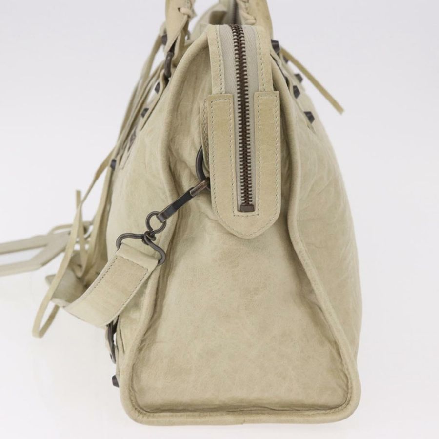【日本直送】BALENCIAGA The City 手提包 皮革 2way 象牙色 115748 正品 185365V-3