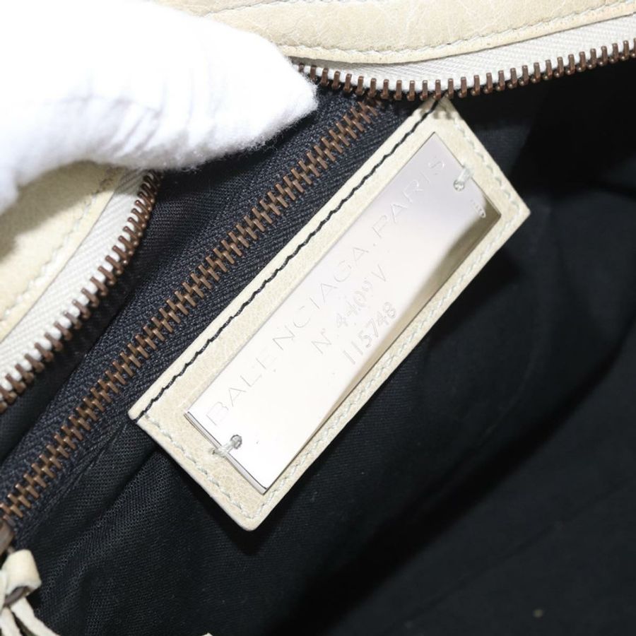 【日本直送】BALENCIAGA The City 手提包 皮革 2way 象牙色 115748 正品 185365V-22