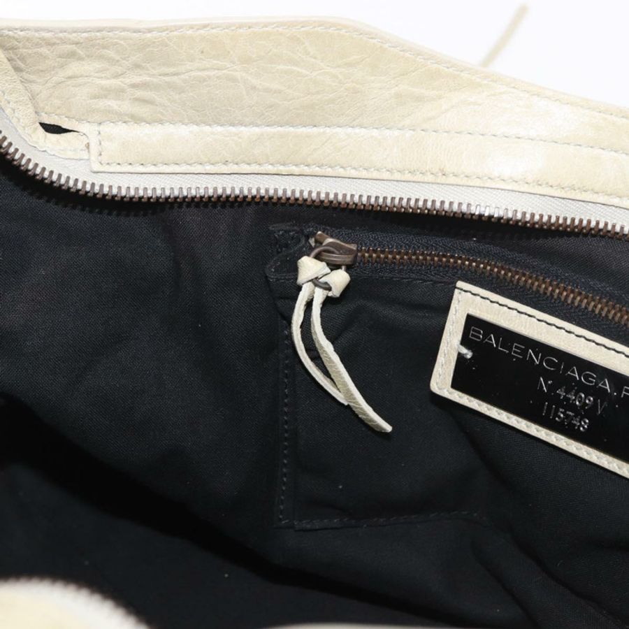 【日本直送】BALENCIAGA The City 手提包 皮革 2way 象牙色 115748 正品 185365V-25