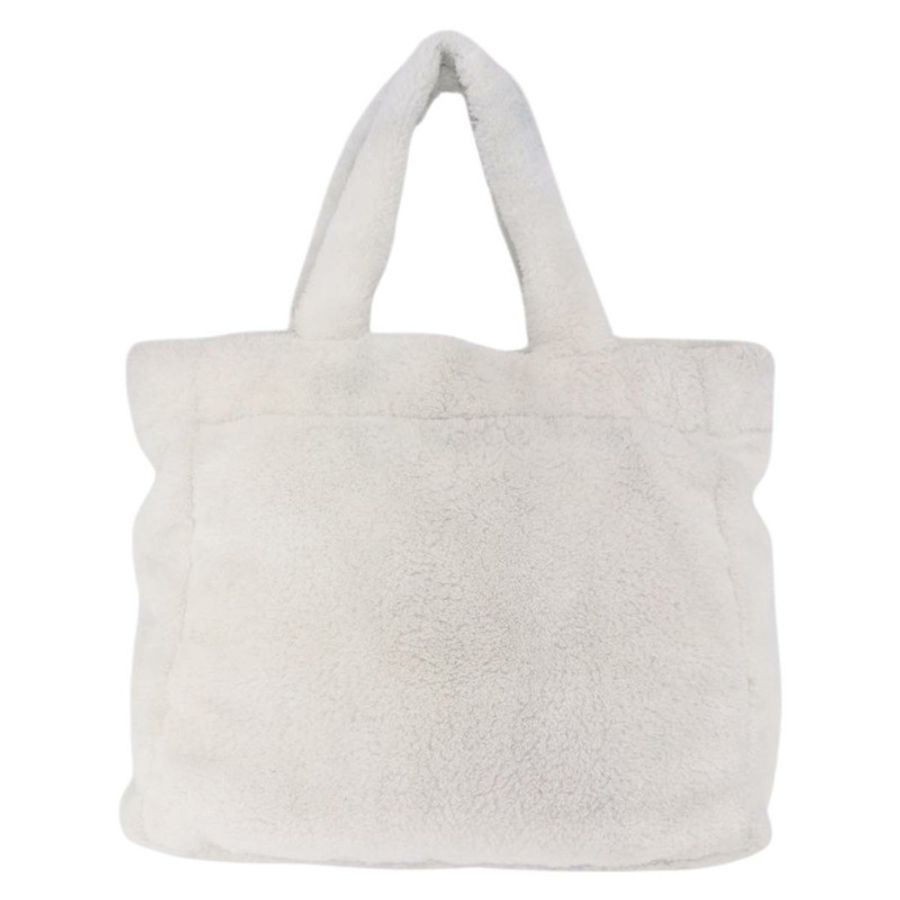 【日本直送】PRADA 白色銀色托特包 Auth 184897V-1