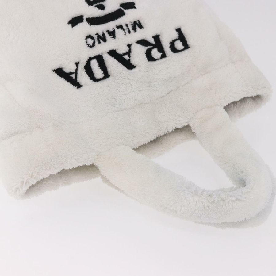 【日本直送】PRADA 白色銀色托特包 Auth 184897V-5