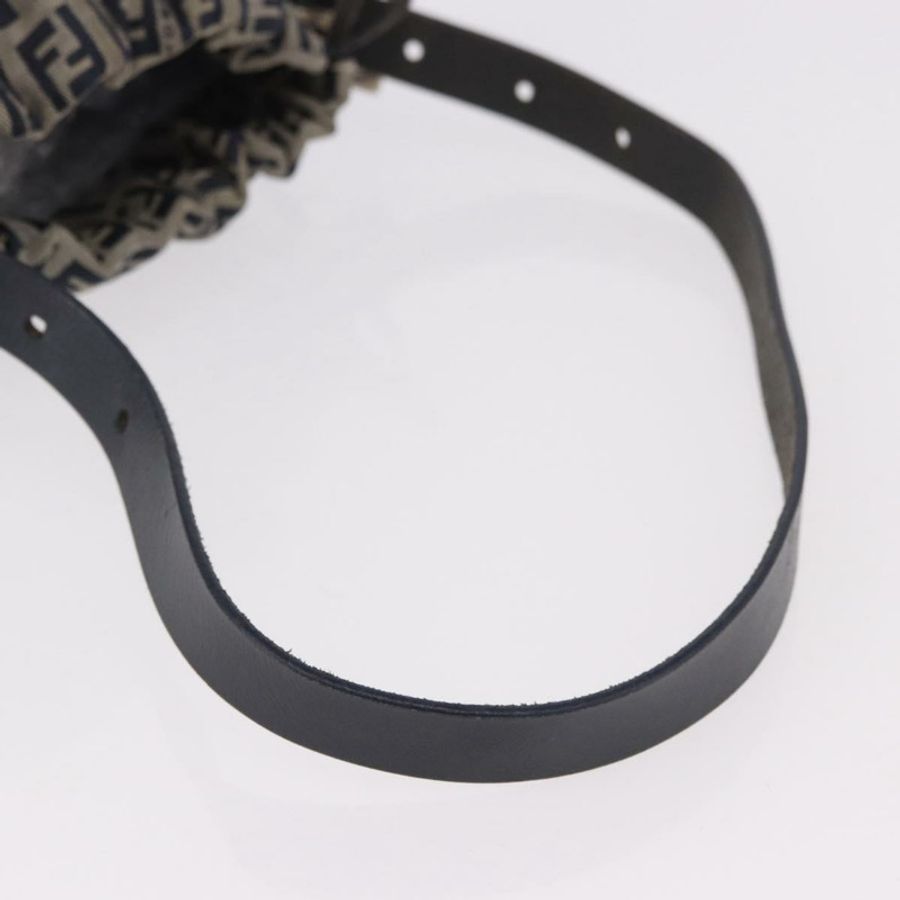 【日本直送】FENDI Zucchino帆布手提包/單肩包/海軍藍/銀色 正品 185672A-6