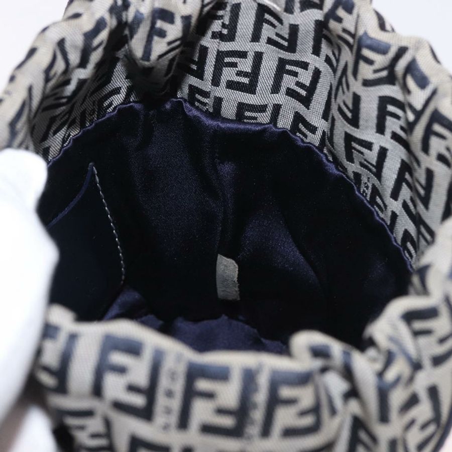 【日本直送】FENDI Zucchino帆布手提包/單肩包/海軍藍/銀色 正品 185672A-19