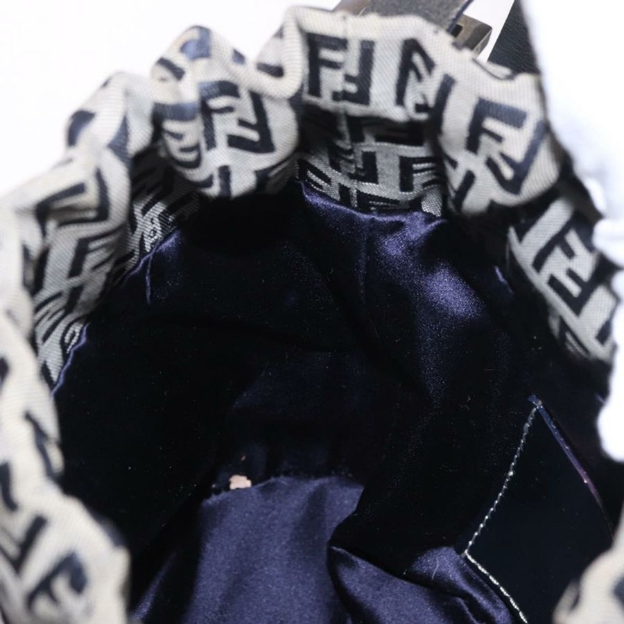 【日本直送】FENDI Zucchino帆布手提包/單肩包/海軍藍/銀色 正品 185672A-20
