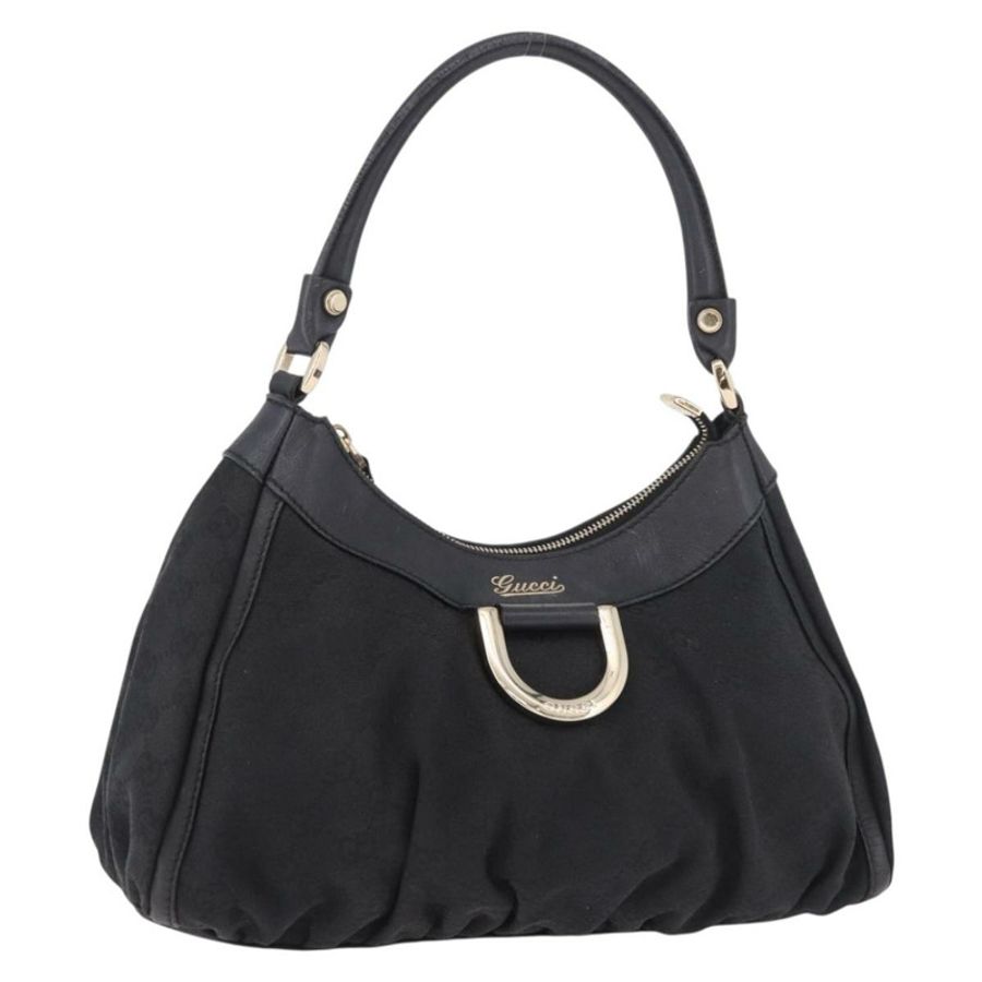 【日本直送】GUCCI GG帆布Abbey單肩包 黑色 金色 190525 正品 185668V-0