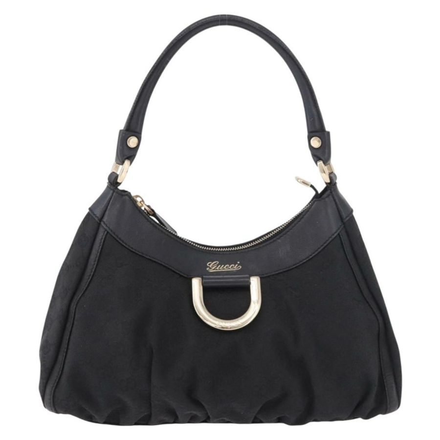 【日本直送】GUCCI GG帆布Abbey單肩包 黑色 金色 190525 正品 185668V-12