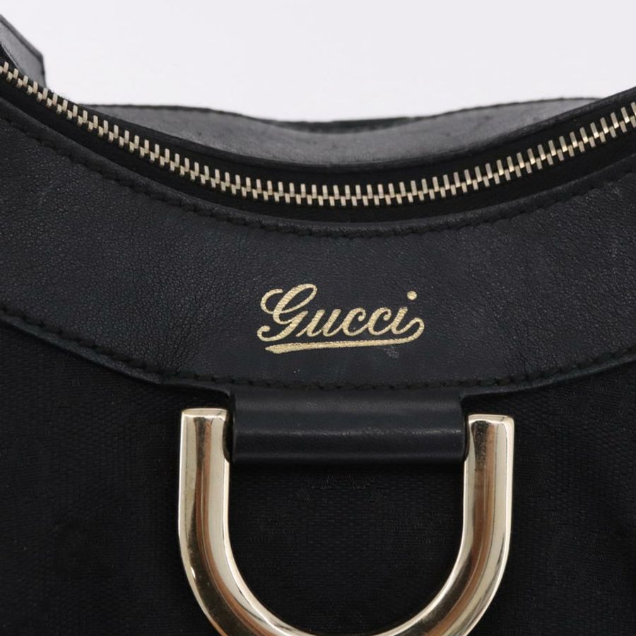 【日本直送】GUCCI GG帆布Abbey單肩包 黑色 金色 190525 正品 185668V-18