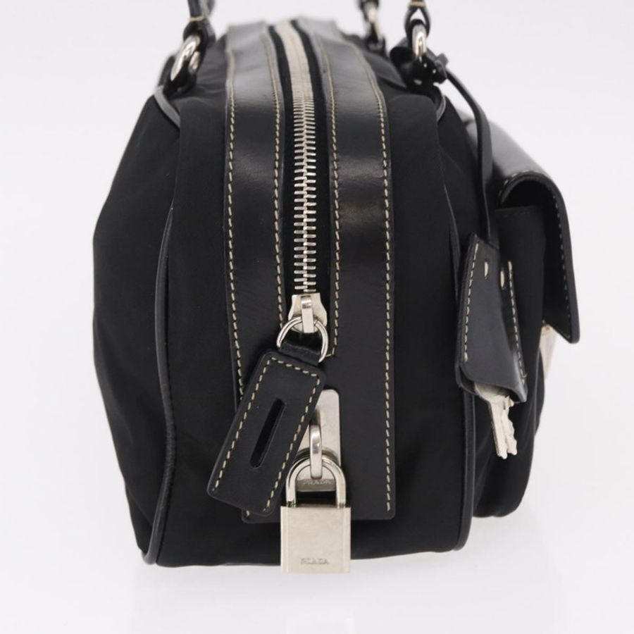 【日本直送】PRADA 單肩包 尼龍 黑色 銀色 正品 185658SAM-3