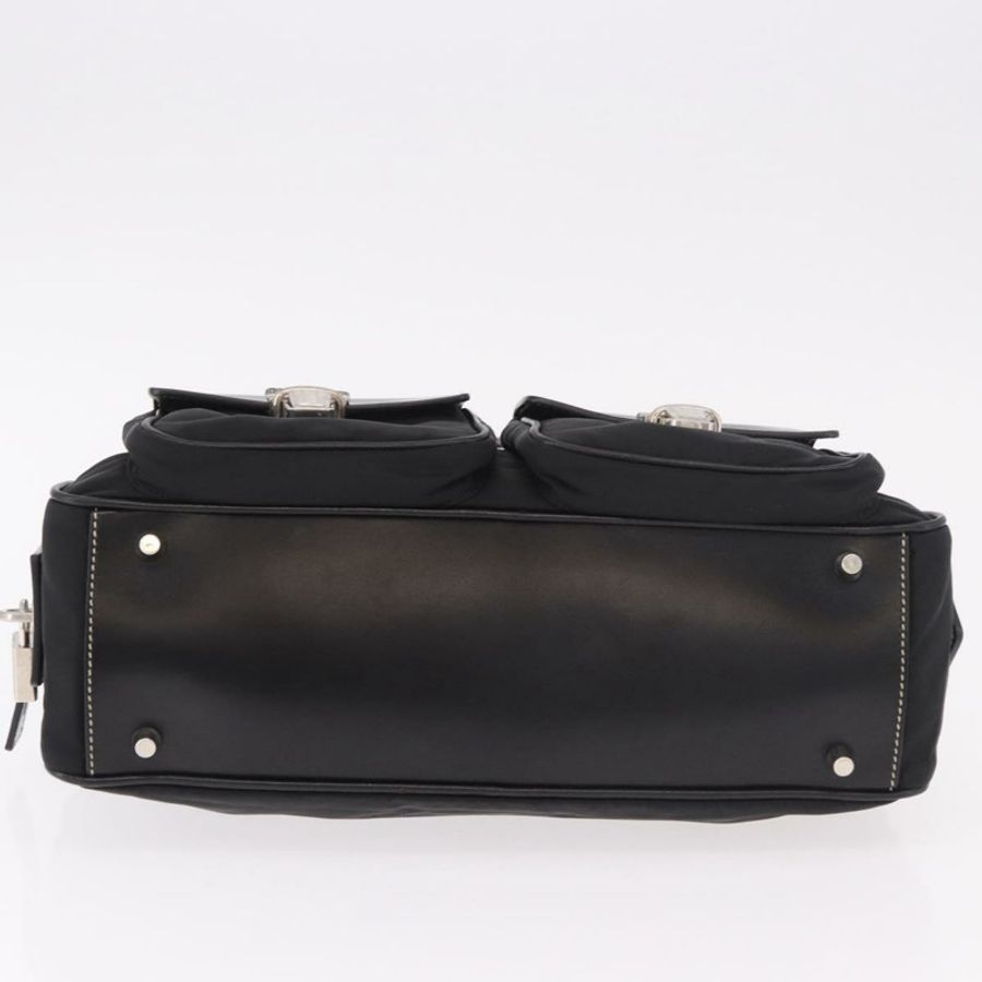 【日本直送】PRADA 單肩包 尼龍 黑色 銀色 正品 185658SAM-4