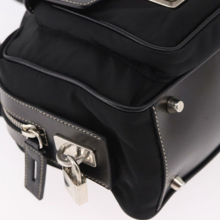 【日本直送】PRADA 單肩包 尼龍 黑色 銀色 正品 185658SAM-14