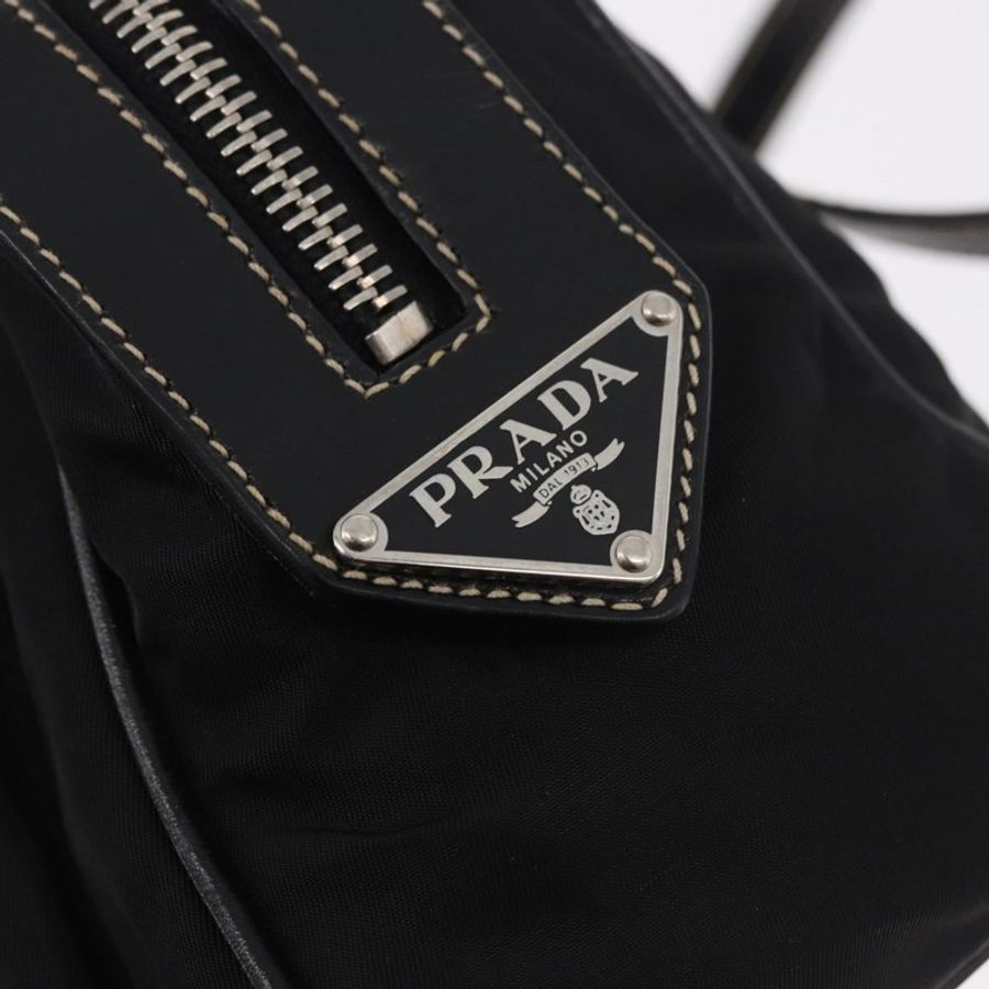 【日本直送】PRADA 單肩包 尼龍 黑色 銀色 正品 185658SAM-19