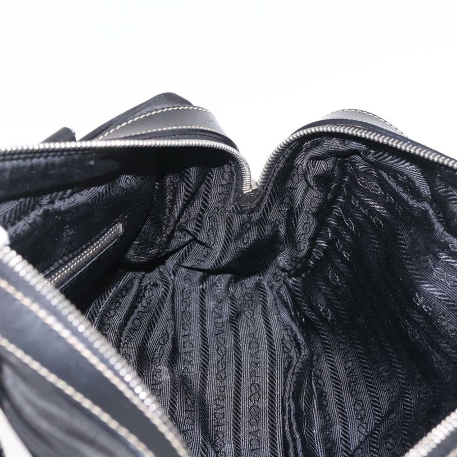 【日本直送】PRADA 單肩包 尼龍 黑色 銀色 正品 185658SAM-21