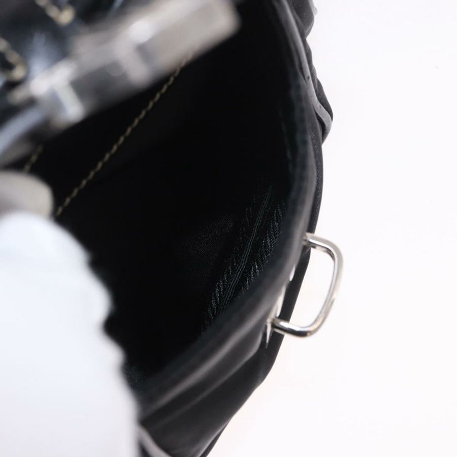 【日本直送】PRADA 單肩包 尼龍 黑色 銀色 正品 185658SAM-25
