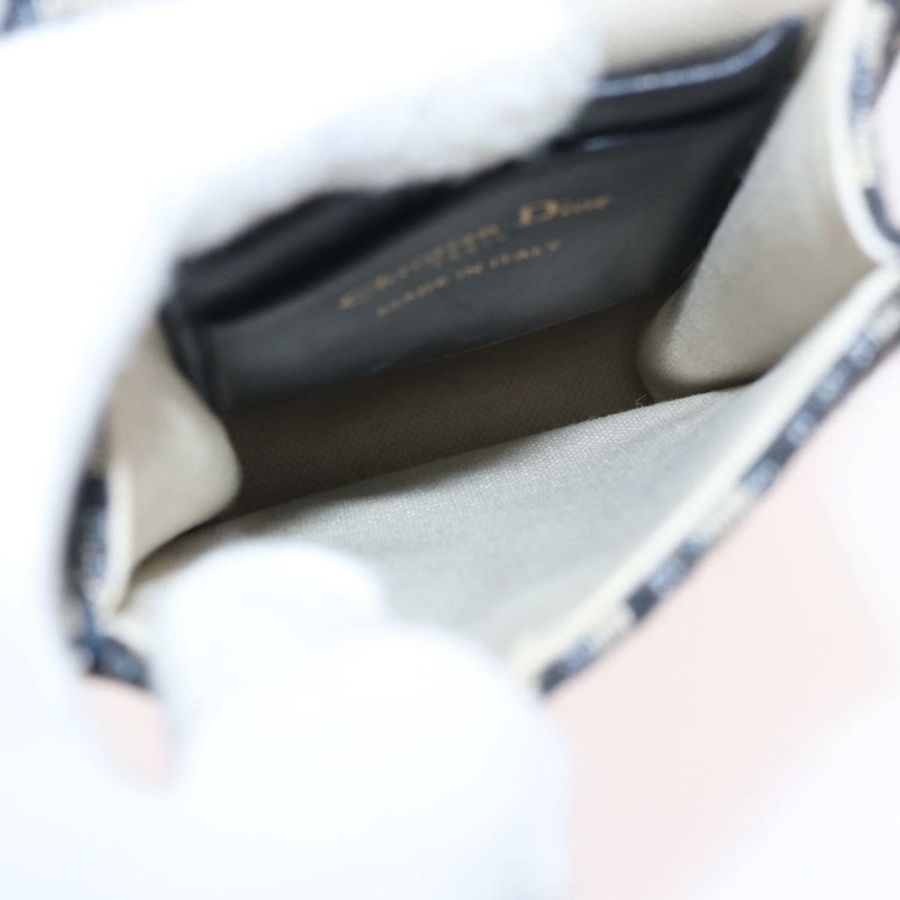 【日本直送】Christian Dior Trotter帆布馬鞍鏈手機支架 海軍藍/金色 正品 185492M-10