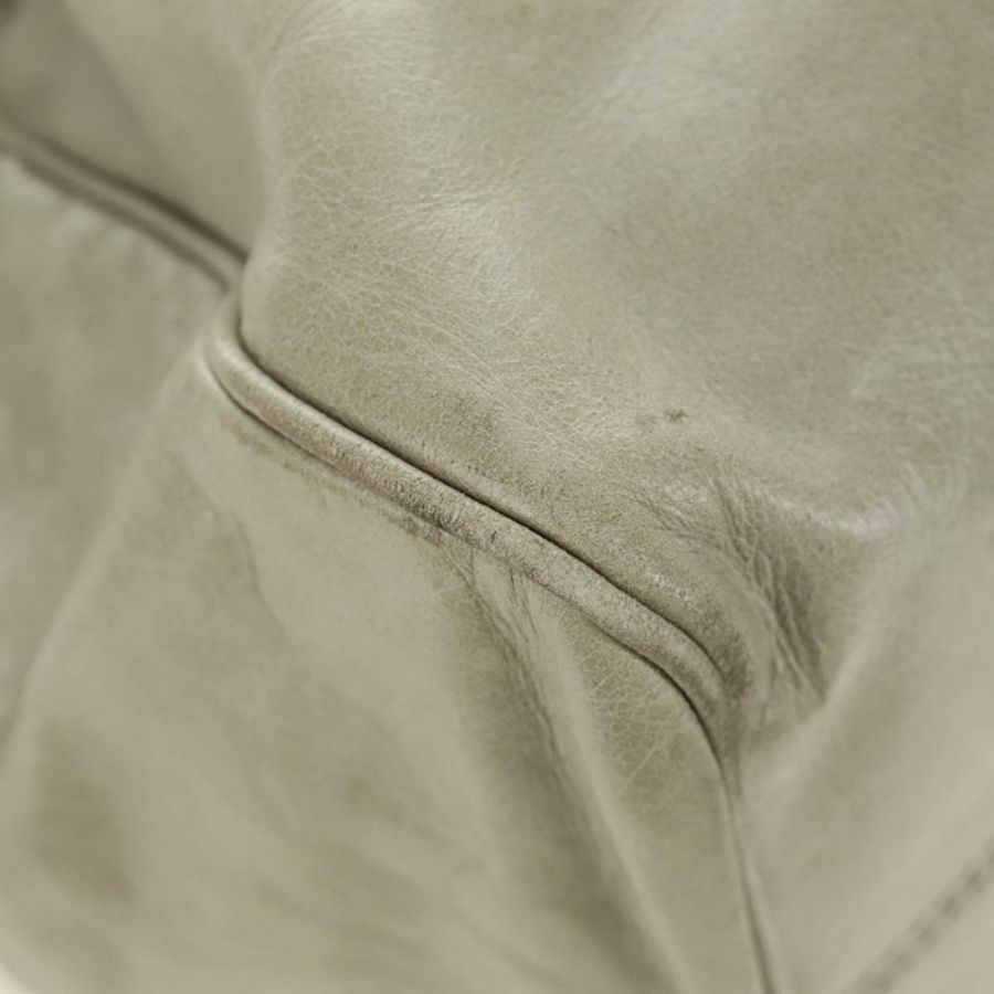 【日本直送】Miu Miu 側邊絲帶手提包 皮革 兩用 灰色 金色 正品 am11892V-14