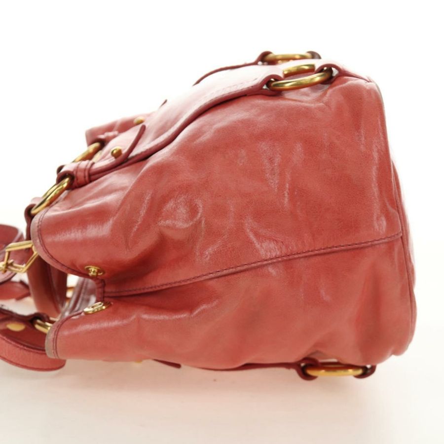 【日本直送】Miu Miu 手提包 皮革 兩用 粉金配色 正品 am11877SAV-6