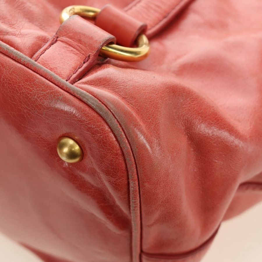 【日本直送】Miu Miu 手提包 皮革 兩用 粉金配色 正品 am11877SAV-23