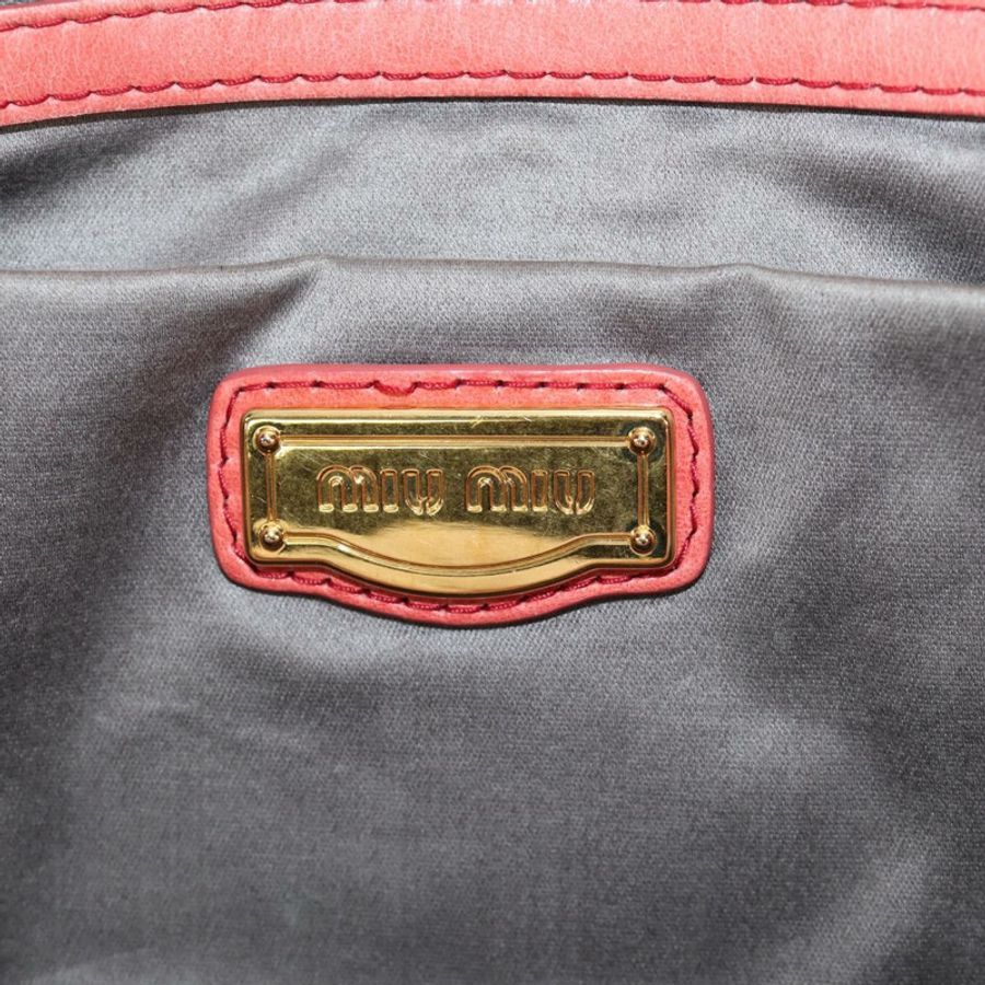 【日本直送】Miu Miu 手提包 皮革 兩用 粉金配色 正品 am11877SAV-25
