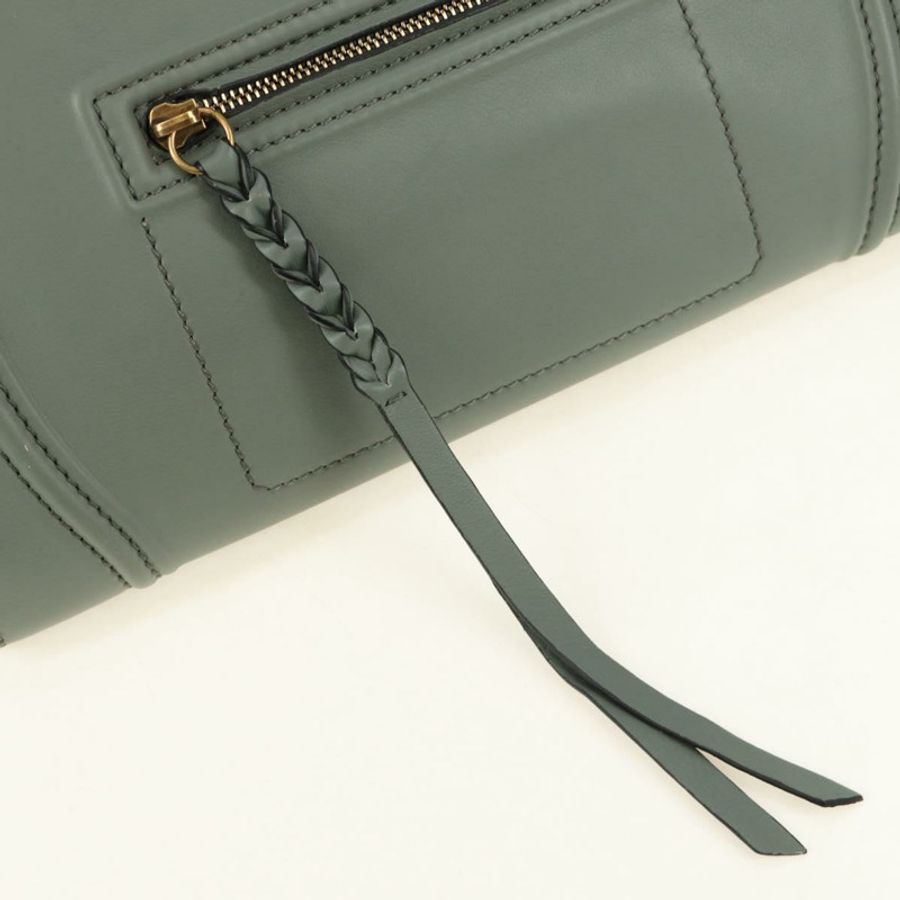 【日本直送】CELINE Luggage 小方形 Phantom 手提包,皮革材質,灰色金色,正品 am11897M-16