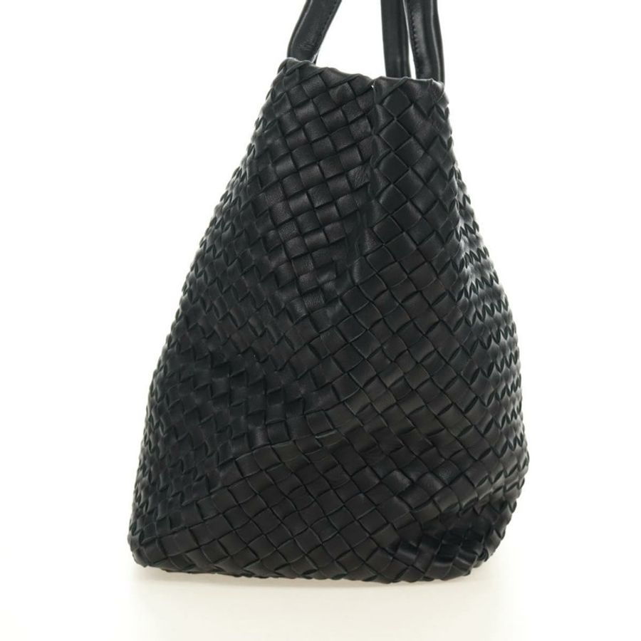 【日本直送】BOTTEGA VENETA INTRECCIATO Cabas PM 手提包,黑色真皮,正品 am11891SM-2