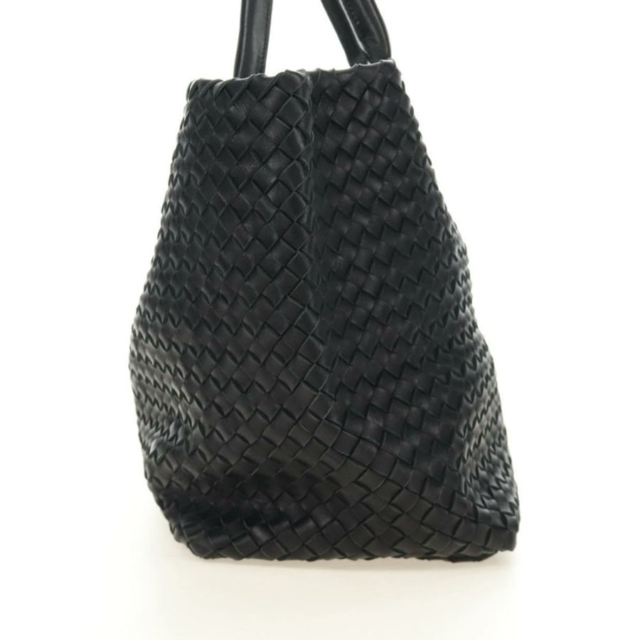 【日本直送】BOTTEGA VENETA INTRECCIATO Cabas PM 手提包,黑色真皮,正品 am11891SM-3