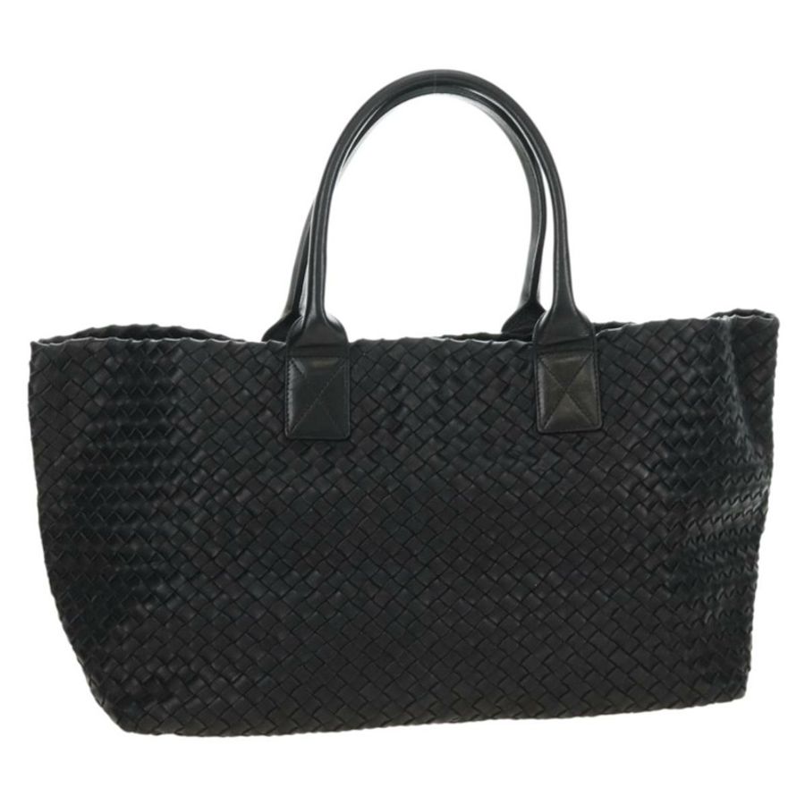 【日本直送】BOTTEGA VENETA INTRECCIATO Cabas PM 手提包,黑色真皮,正品 am11891SM-12